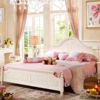 凯莎豪庭 欧式床 田园床 实木脚床 韩式床 双人床 公主床