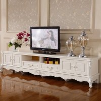 欧式电视柜实木电视柜简约客厅象牙白电视柜茶几组合套装
