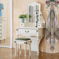 凯莎豪庭 简约美式梳妆台地中海乡村欧式田园妆柜家具卧室实木化妆桌