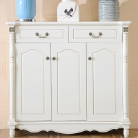 凯莎豪庭 简约美式鞋柜 欧式白色简易鞋柜地中海简易实用鞋架储物柜