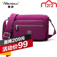 狼域尼龙女包2015韩版新款时尚布包女士潮包旅行防水休闲斜挎包包1150-11