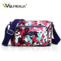 狼域挎包女休闲小包斜挎女包水洗布包尼龙布时尚水饺包运动尼龙包L-1350-1