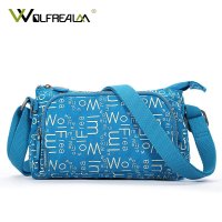 狼域尼龙女包时尚休闲防水布包斜跨包包2016新款字母女士包小包包L-1313-9