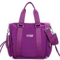 狼域新款大容量女包尼龙包布包手提包旅游休闲单肩斜跨包大包竖款L-1523