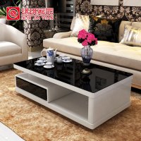 琪琪家园 现代简约钢化玻璃客厅茶几