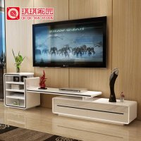 琪琪家园 电视柜 现代简约客厅茶几电视柜组合 烤漆电视机柜