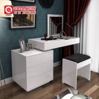 琪琪家园 卧室梳妆台简约化妆桌 小户型翻盖梳妆台烤漆妆台化妆柜
