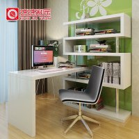 琪琪家园 现代书房家具烤漆书桌 简约钢琴烤漆电脑桌 转角办公桌