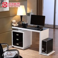 琪琪家园 简约电脑桌带抽屉台式 家用书桌办公桌烤漆电脑桌组合