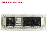 DELIXI德力西118型开关插座PVC面板银色电脑电视插座二插网口有线10A插