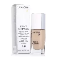 兰蔻(lancome)粉底液奇迹薄纱持妆粉底液5ML PO-01象牙白