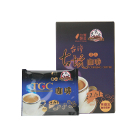 特力和乐HOLA台湾直邮 进口云林古坑咖啡 大尖山速溶咖啡 古坑华山二合一咖啡十五包/盒 深蓝盒装原味咖啡