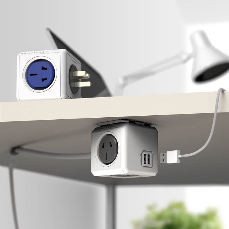 阿乐乐可 模方插座 智能插座 创意立体插座 双USB款不带延长线 直插灰色图片