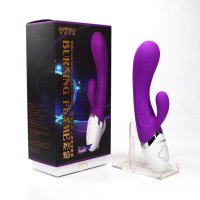 私享玩趣omysky烈焰震动棒女用充电式震动按摩器成人情趣用品 非充气娃娃情侣私密玩具 玫红色 紫色