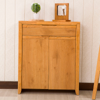 豪迈 鞋柜 黄橡木色板木鞋柜E-K001