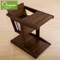 豪迈 书报架 胡桃色板木书报架P-FS001