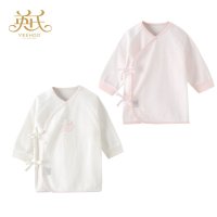 英氏新款四季内衣144123婴幼儿纯棉针织系带和袍秋衣2件