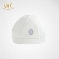 英氏正品四季双层防菌圆帽子新生婴儿纯棉胎帽男女宝宝套头143043