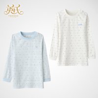 英氏儿童内衣纯棉套头秋衣打底上衣2件装NY591-46-3