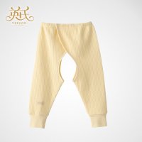 英氏正品宝宝秋冬纯棉保暖磨毛内衣新生儿开裆长裤子NY555-45-4