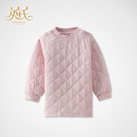 英氏正品 冬款幼儿夹棉保暖内衣144059宝宝套头上衣