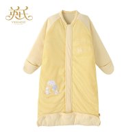 英氏睡袋秋冬款 宝宝针织夹棉床品154497 防踢睡袋75*40cm