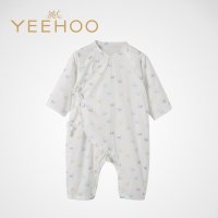 英氏春装新款婴儿新生儿内衣连体衣和蛤154067纯棉纱布154072