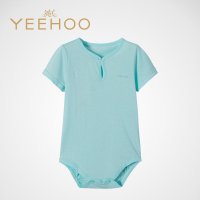 英氏新款宝宝内衣 鲁蓝海底森林短袖纯棉三角档哈154041