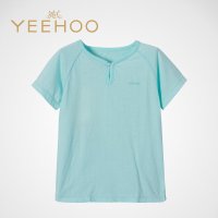 夏季新款英氏儿童纯棉内衣家居服童装套头短袖上衣154043