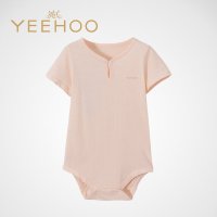 英氏夏新款婴幼儿纯棉连体衣宝宝裆蛤爬服包屁衣154055