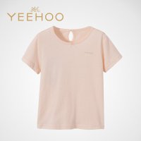 英氏正品童装夏季新款内衣女宝宝纯棉舒服套头衫上衣154057