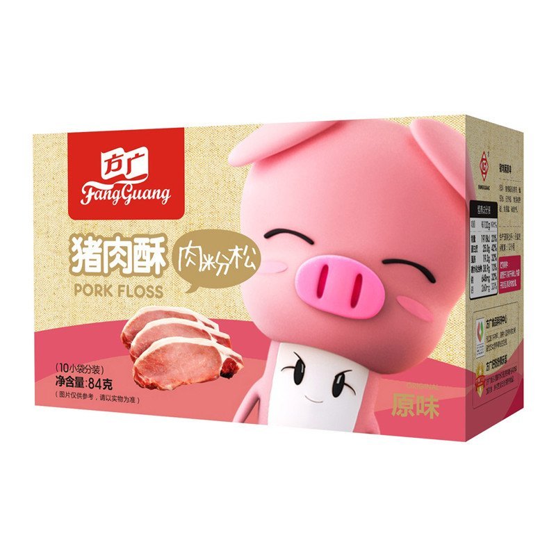 方广零食肉松肉酥营养盒装组合 84g猪肉酥原味*3盒