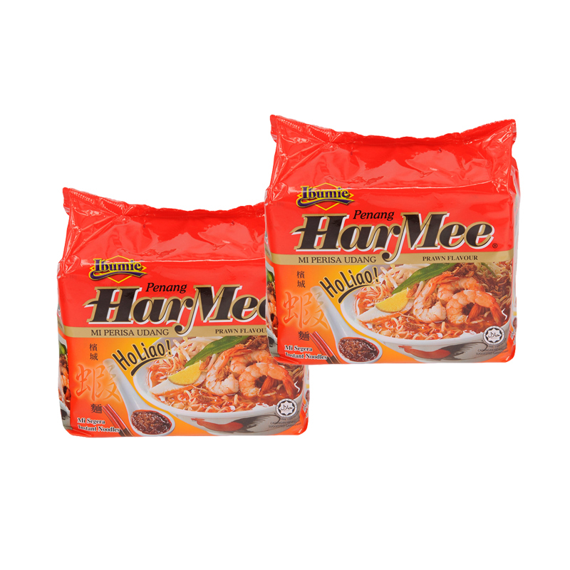 2袋装▏IBUMIE 益福 槟城虾面 425g 马来西亚进口方便面 方便速食 袋装 海鲜味