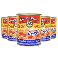 5罐装▏ AYAM BRAND 雄鸡标 茄汁焗豆 低糖份 230g 马来西亚进口 罐装 蔬菜罐头 豆
