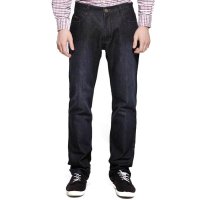 帛利优鲨男装商务休闲合身版直筒磨白水洗棉质男士牛仔裤53005