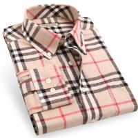 帛利优鲨春新品男士英伦格调休闲格子长袖衬10004H