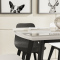 卓语 餐桌 个性时尚简约现代黑白色风格实木框架餐桌椅组合