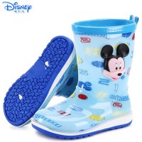 迪士尼(Disney)儿童雨鞋男女童米奇米妮汽车中筒防滑胶鞋幼儿小孩雨靴宝宝水鞋 MP16152米奇蓝色 34码/22.5cm