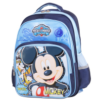 迪士尼(Disney)小学生书包1-4年级米奇儿童双肩背包卡通包 SM80884藏青送笔盒