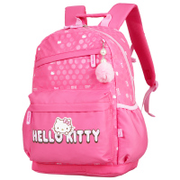 凯蒂猫(HELLO KITTY)儿童中小学生书包女童减负双肩休闲书包 DL87040B玫红送笔袋