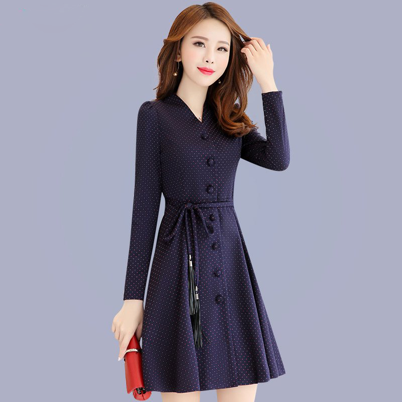 芷臻zhizhen连衣裙女春秋新款秋装端庄大气女士中长款秋冬季款长袖