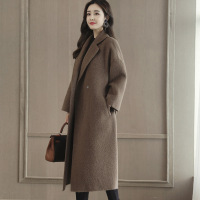 芷臻zhizhen冬季韩版女装毛呢外套宽松过膝长款加厚羊毛呢子大衣潮