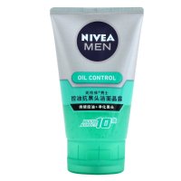 妮维雅男士洁面控油抗黑头洁面晶露100g磨砂控油抗黑男士洗面奶