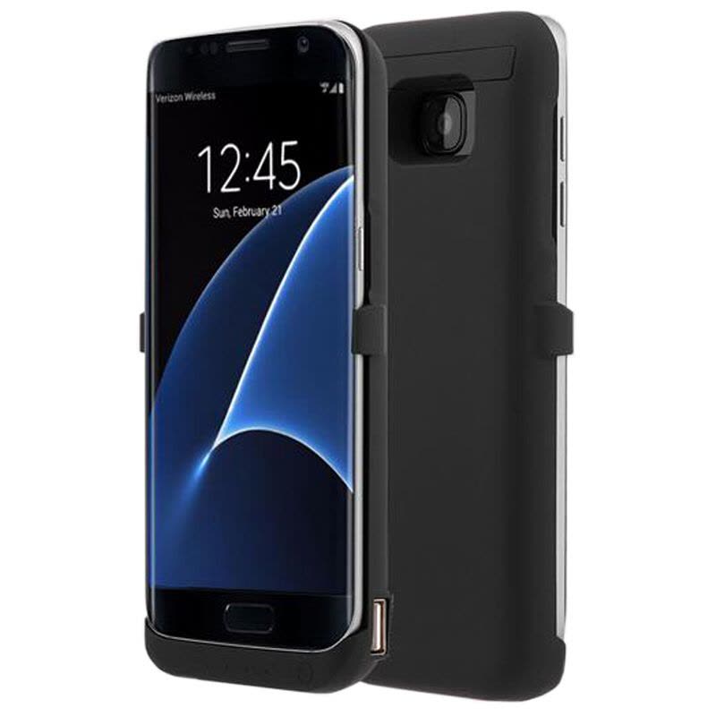 赫扬 大容量三星S7手机背夹电池充电宝移动电源无线充电器S7edge 黑图片