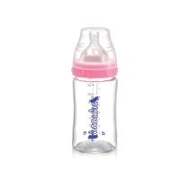 贝儿欣 宽口径玻璃奶瓶 240ml母乳实感大容量奶瓶 BS4420 耐高温易清洗