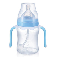 贝儿欣 180ml宽口径PP自动吸管奶瓶 BS4699 带手柄