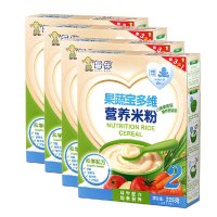 每伴米粉 婴幼儿营养辅食 2段果蔬宝多维*4