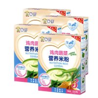 每伴米粉 婴幼儿营养辅食 3段鸡肉蔬菜*4