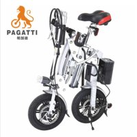 帕加迪折叠电动车锂电池自行车纯电力续航35公里16公斤精品款
