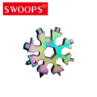 西户 户外 十字螺丝刀多功能扳手挂饰钥匙扣八角螺丝扳手 雪花工具